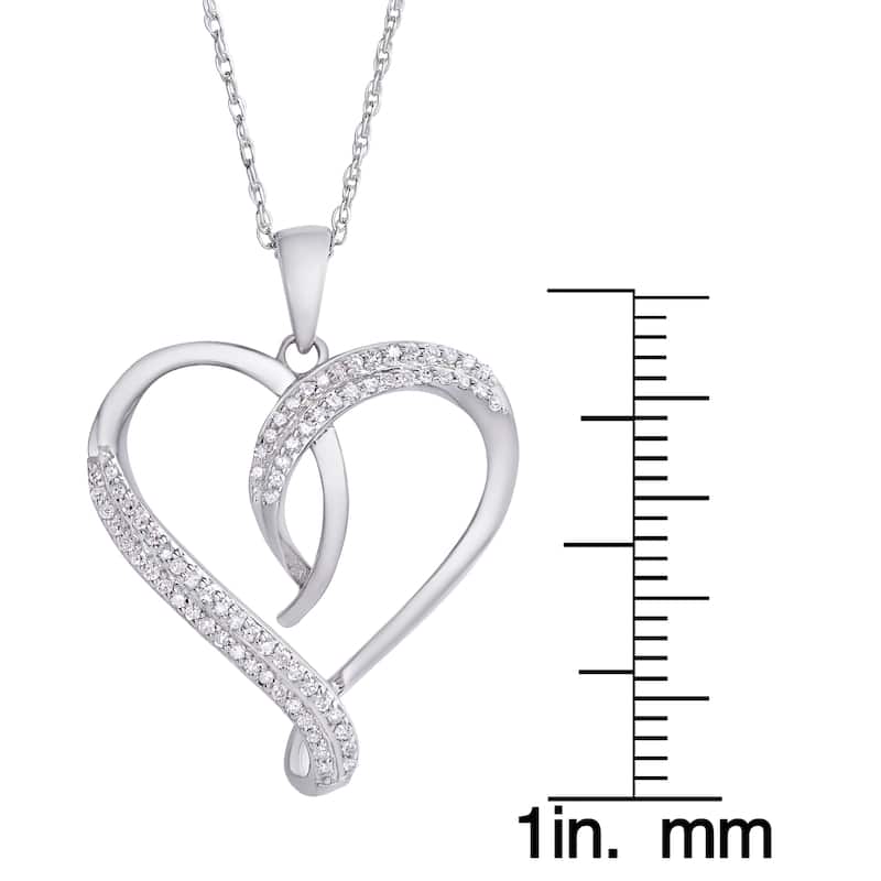 Victoria Townsend .925 Sterling Silver .22ct Diamond Heart Pendant