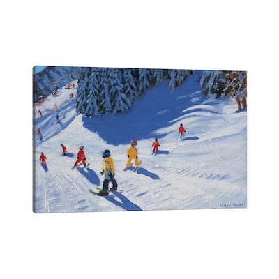 iCanvas "Ski School, Morzine" by Andrew Macara Canvas Print