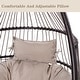 preview thumbnail 9 of 7, Outdoor Patio Wicker Folding Hanging Chair