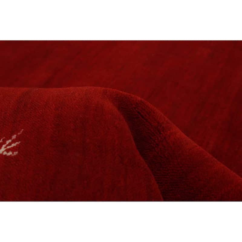 Kashkuli Gabbeh Red Rug 4'0" x 4'0" - 4'0 x 4'0