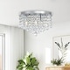 preview thumbnail 23 of 45, GetLedel Modern 5-Light Crystal Flush Mount Chandelier