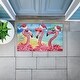 preview thumbnail 3 of 7, Stupell Holiday Flamingo Girlfriends Printed Outdoor Door Mat, design by Paul Brent, 18"x30"
