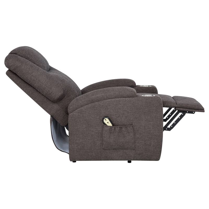 Louie Chenille Upholstered Power Lift Massage Chair