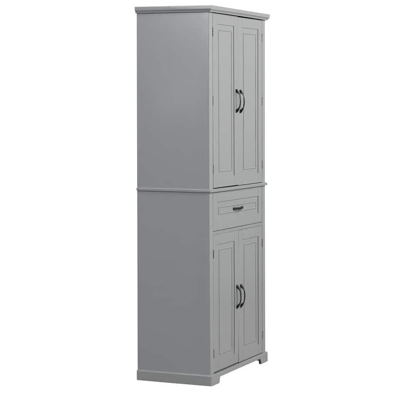 Roomfitters Bathroom Storage Cabinet with Doors and Drawer Adjustable Shelf and Multiple Compartments