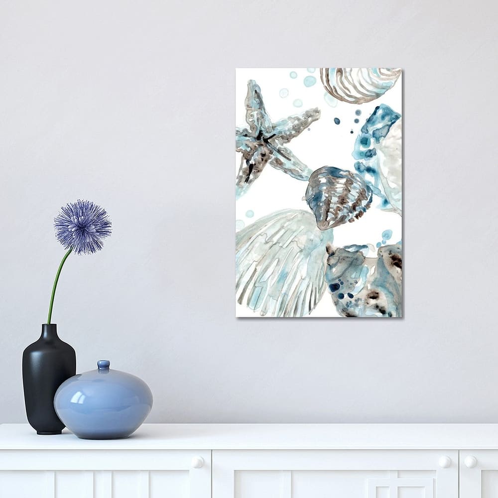 iCanvas "Cerulean Seashells II" by June Erica Vess Canvas Print