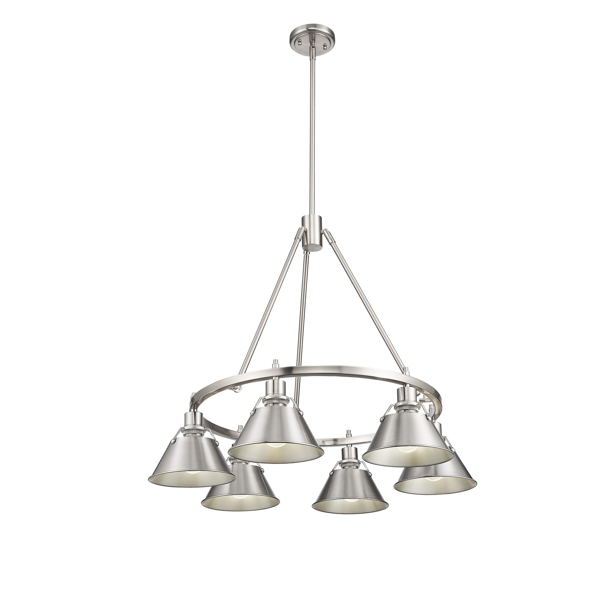 Orwell 6-Light Chandelier in Pewter - Silver