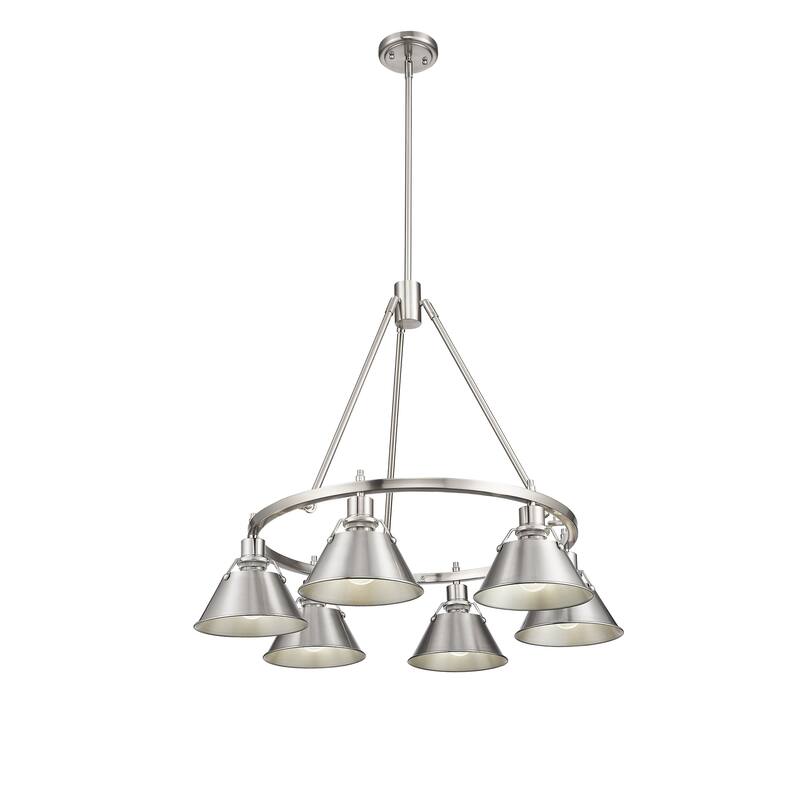 Orwell 6-Light Chandelier in Pewter - Silver