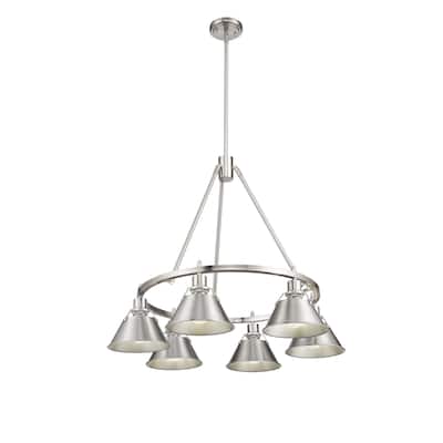 Orwell 6-Light Chandelier in Pewter - Silver