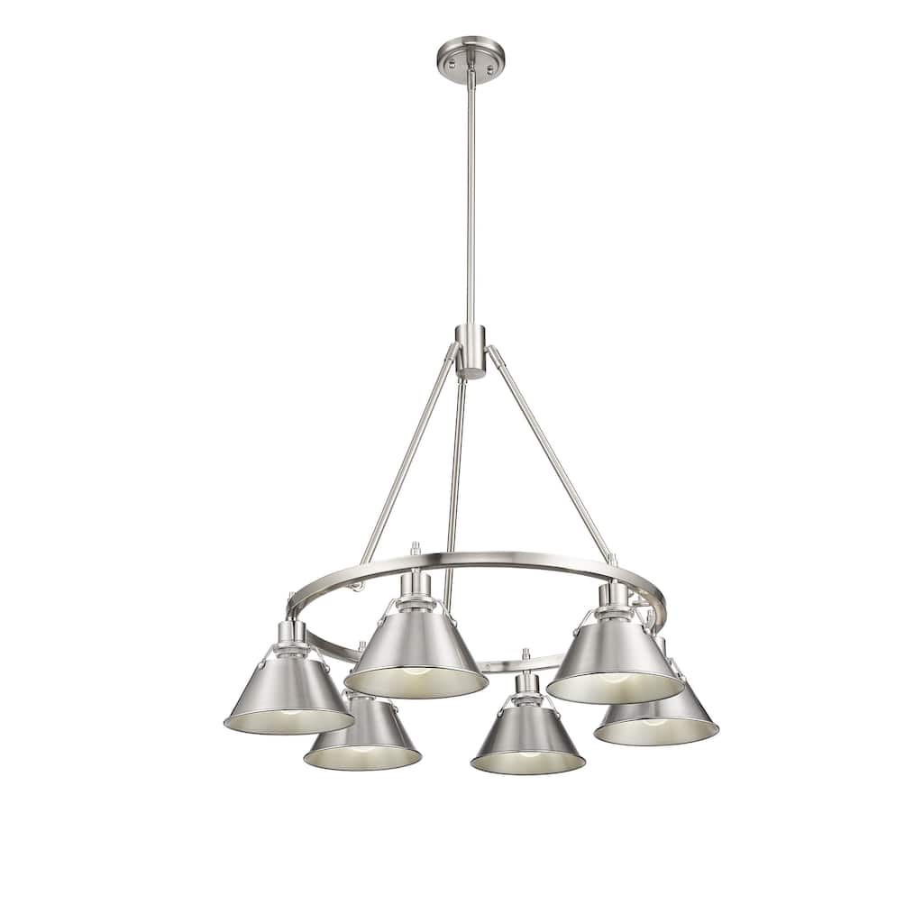 Orwell 6-Light Chandelier in Pewter - Silver
