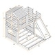 preview thumbnail 10 of 26, Wooden Twin over Full Bunk Bed, Treehouse Style Loft Bed with Playhouse, Ladder, Slide & Guardrail, Kids' Bedroom Furniture