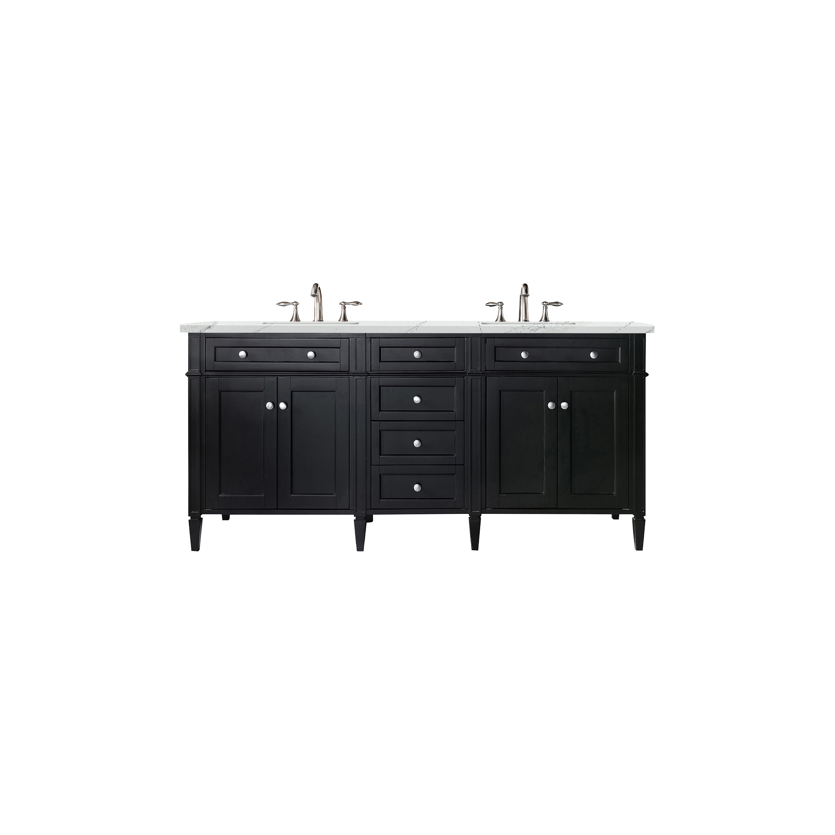 James Martin Vanities Brittany 72" Double Vanity, Black Onyx