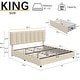 preview thumbnail 88 of 123, Javlergo Bed Frame with Storage Drawers Upholstered Platform Bed Frame with Adjustable Headboard