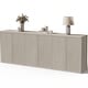 preview thumbnail 14 of 44, Set of 3 Versatile Push to Open Side Cabinets for Modern Homes 34.2x30.9x15.4 - Beige