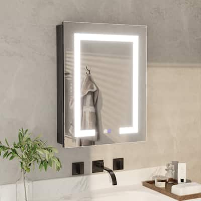 ExBrite 20" x 26" LED Bathroom Medicine Cabinet with Mirrors, Defog