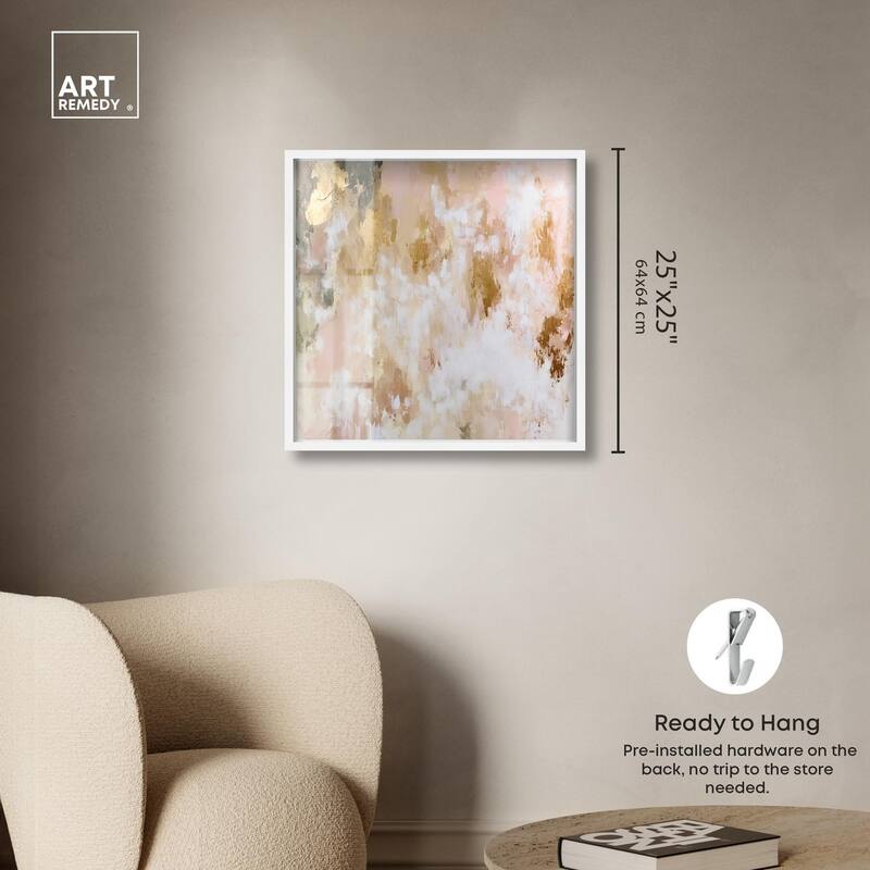 Golden Glimmer Gesture III Shadowbox by Art Remedy