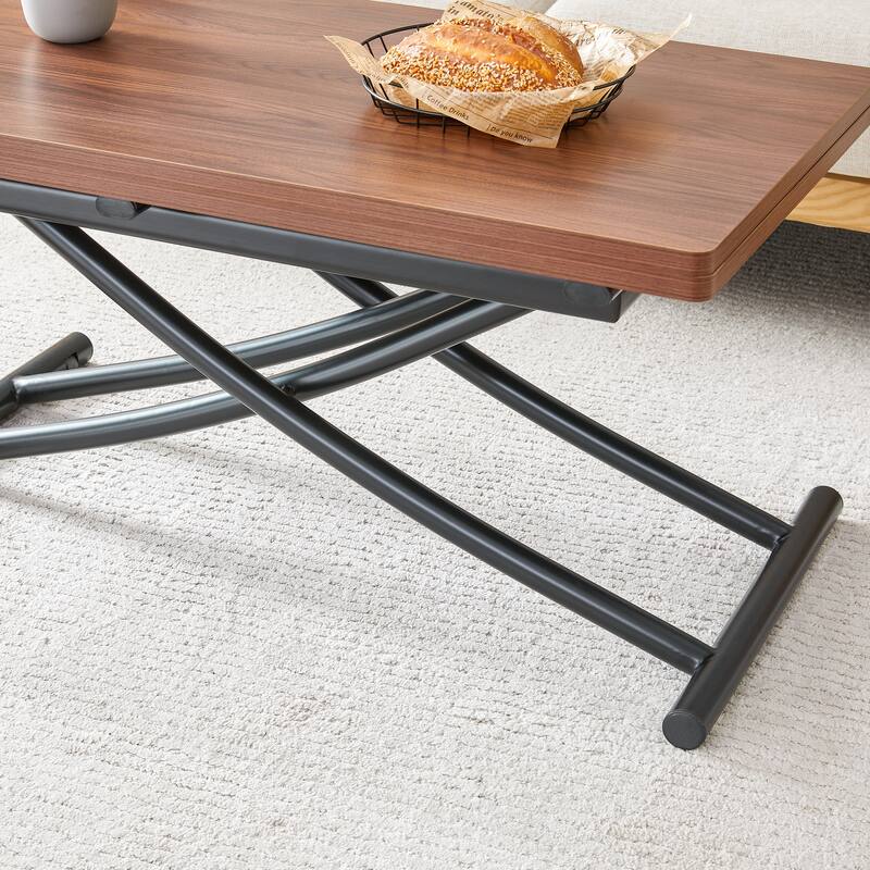 Multifunctional Lifting Dining Table Set for 4, 4-Piece Folding Table and Chair Set with 4 Dining Chairs for Kitchen, Office