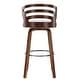 preview thumbnail 4 of 4, Porthos Home Elora Swivel Bar Stool - Wooden Legs & Fabric Upholstery