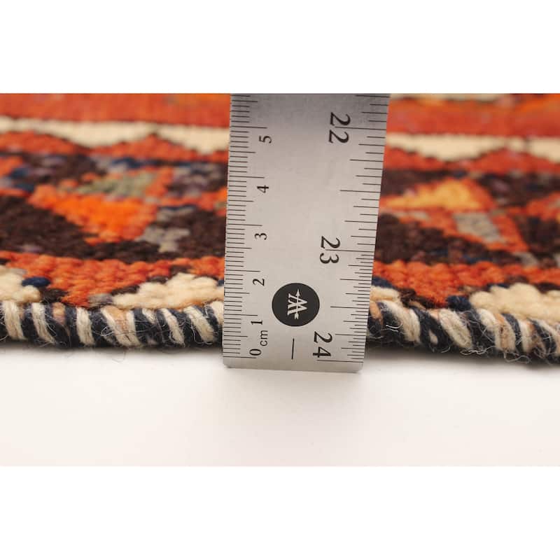 ECARPETGALLERY Hand-knotted Melis Vintage Dark Copper Wool Rug - 3'10 x 13'0