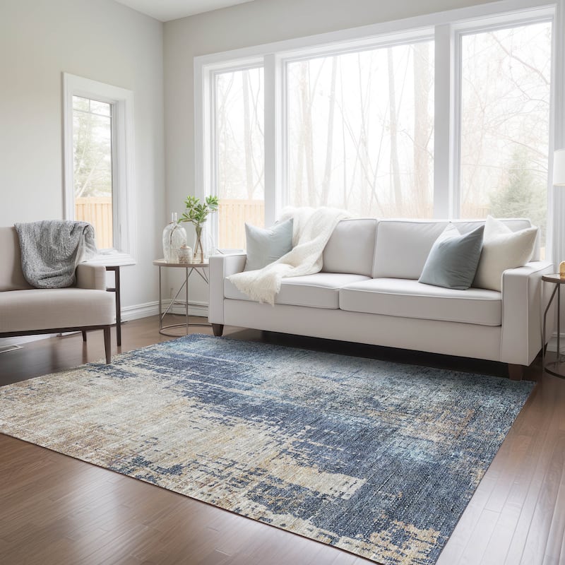 Machine Washable Indoor/ Outdoor Chantille Modern Ombre Rug