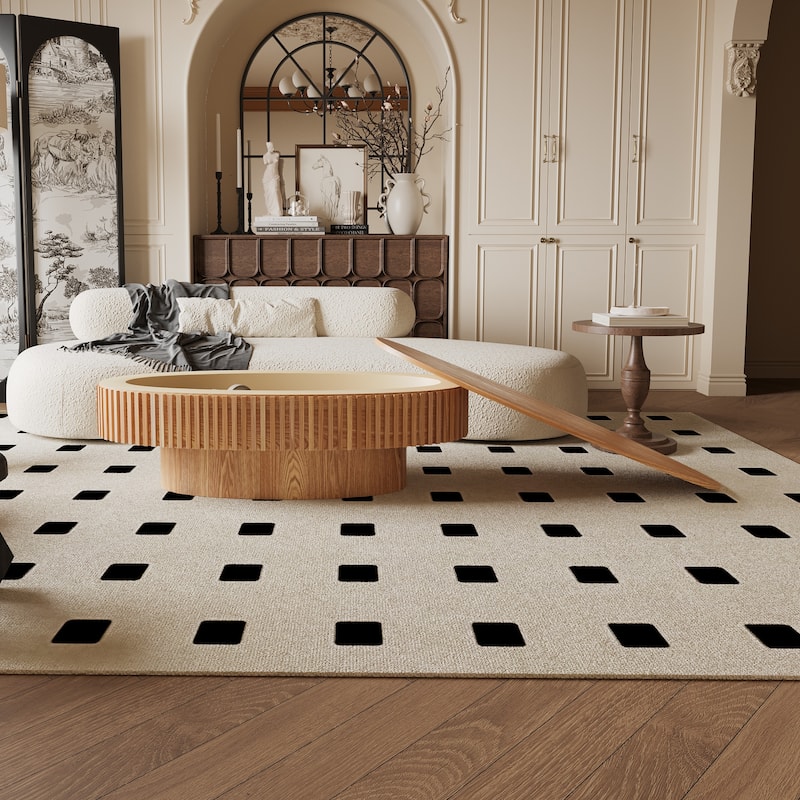 Oval Coffee Table with Storage, Solid Wood Veneered Coffee Table, Modern 47'' Accent Tea Table for Living Room