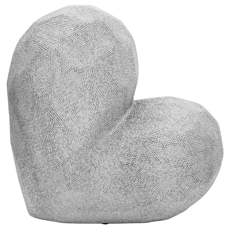 Modern Geometric Heart Sculpture - Ceramic Decorative Object