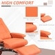 preview thumbnail 33 of 61, HomCom Faux Leather Adjustable Manual Swivel Base Recliner Chair with Comfortable and Relaxing Footrest