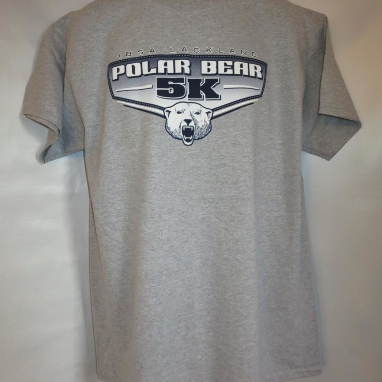 Shop Jbsa Lackland Polar Bear 5k Adult Large L Gray Shirt By J