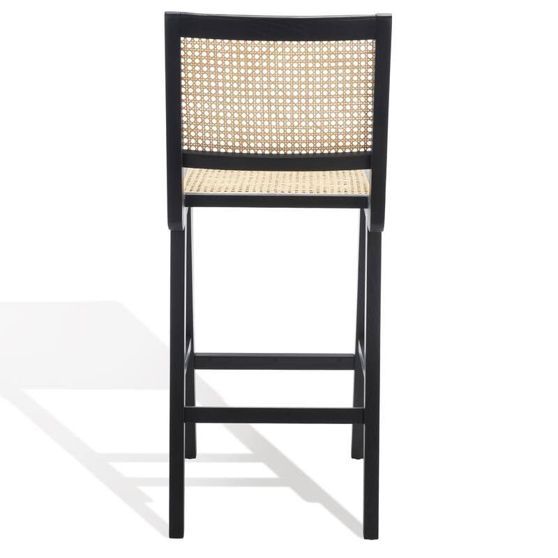 SAFAVIEH Couture Jeff French Cane 30-inch Bar Stool - 18 In. W x 23 In. D x 45 In. H - 18Wx23Dx45H