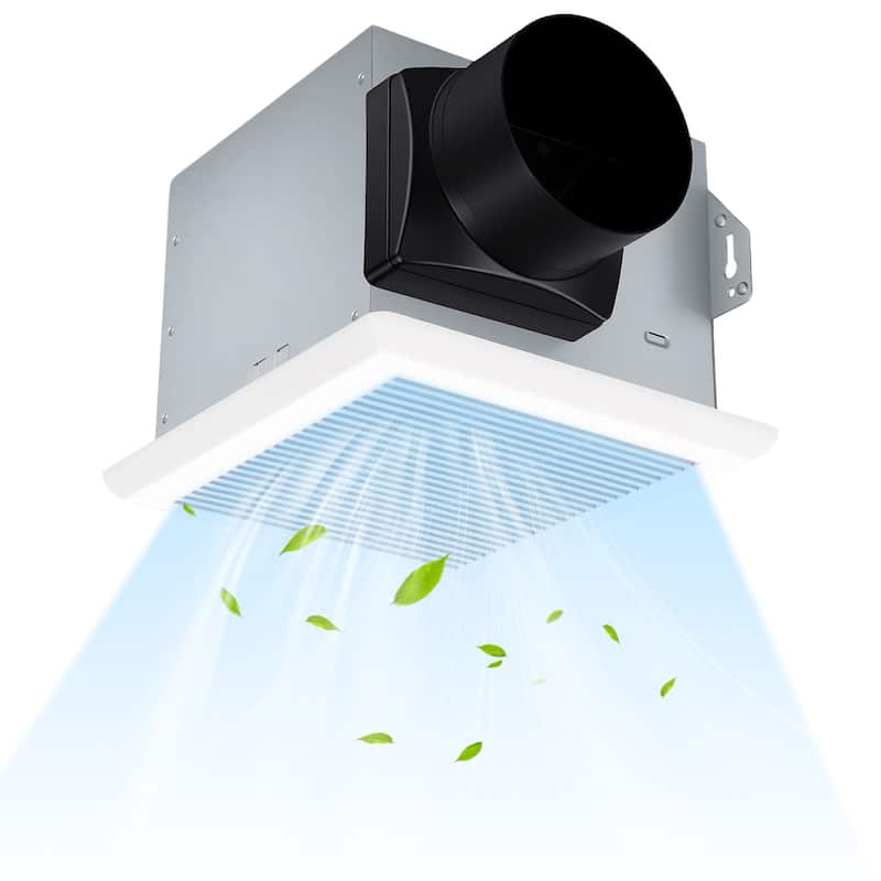 Gymax 80 CFM 1.5 Sones Quiet room Exhaust Fan w/Galvanized Housing&4'' - White - White