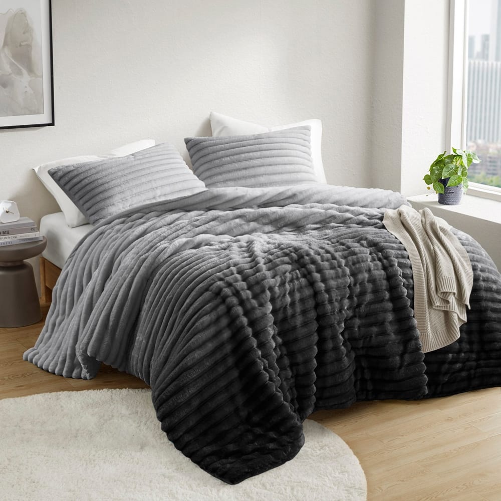 Chelsea Square Avril Fluffy Ribbed Plush Comforter Set