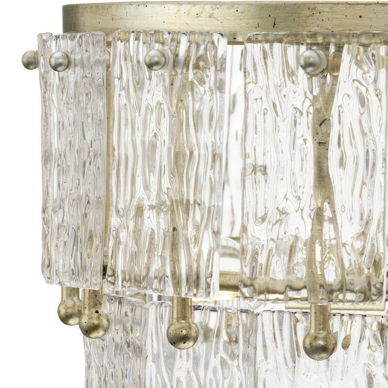 Chevall Collection Three-Light Gilded Silver Modern Organic Pendant - 17 in x 17 in x 15.12 in