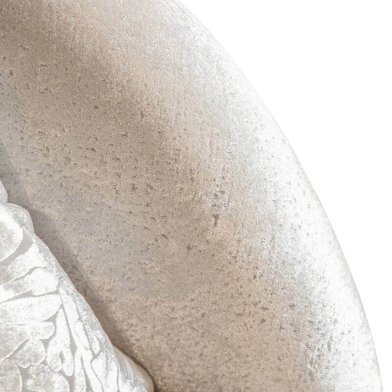 Furniture of America Maxine Glam Upholstered Solid Wood Swivel Chair