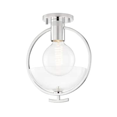 Carson Carrington Varjaren Clear Glass 1-light Semi Flush Mount