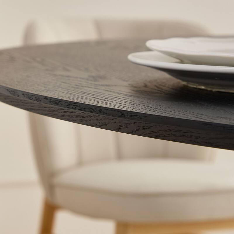 47.24" Round Modern MDF Dining Table for Kitchen
