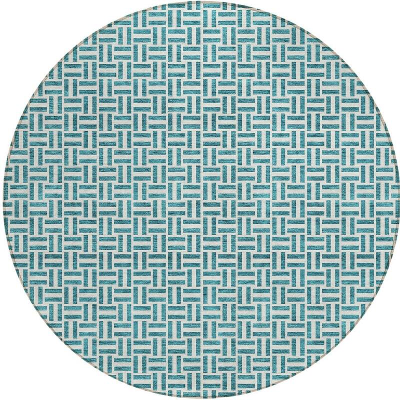 HomeRoots Geometric Transitional Rectangle Outdoor Rug