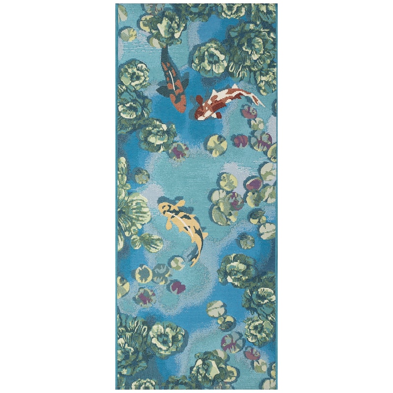 Liora Manne Esencia Koi Pond Indoor/Outdoor Mat