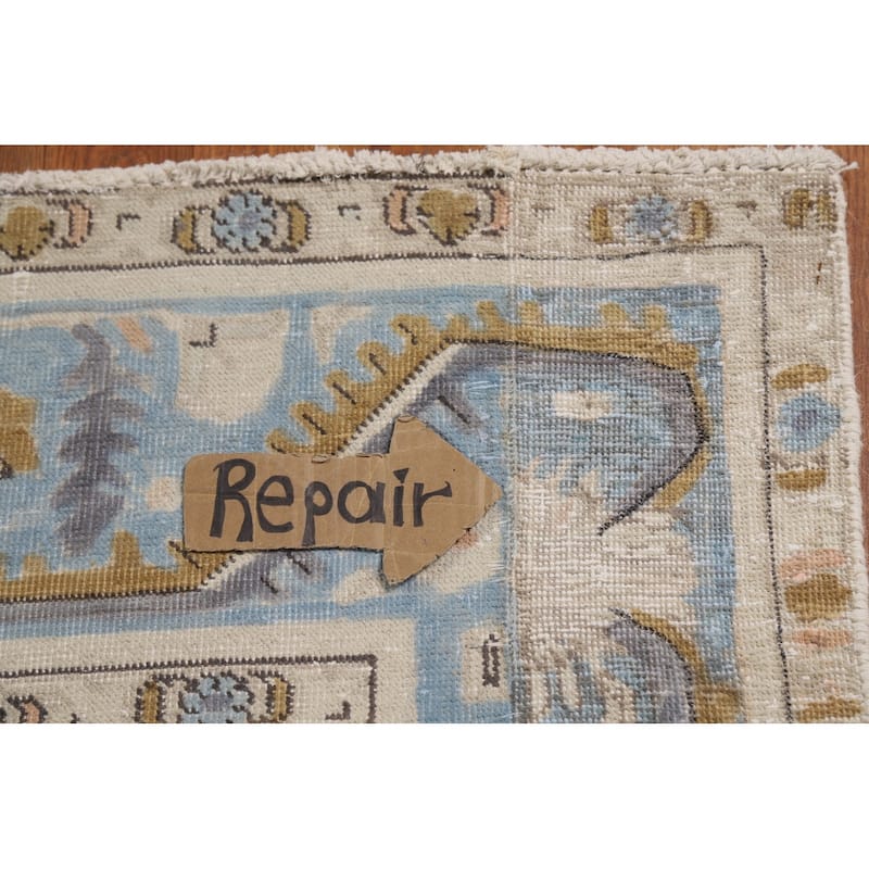 Geometric Tabriz Persian Area Rug Handmade Floral Wool Carpet - 6'7"x 9'8"