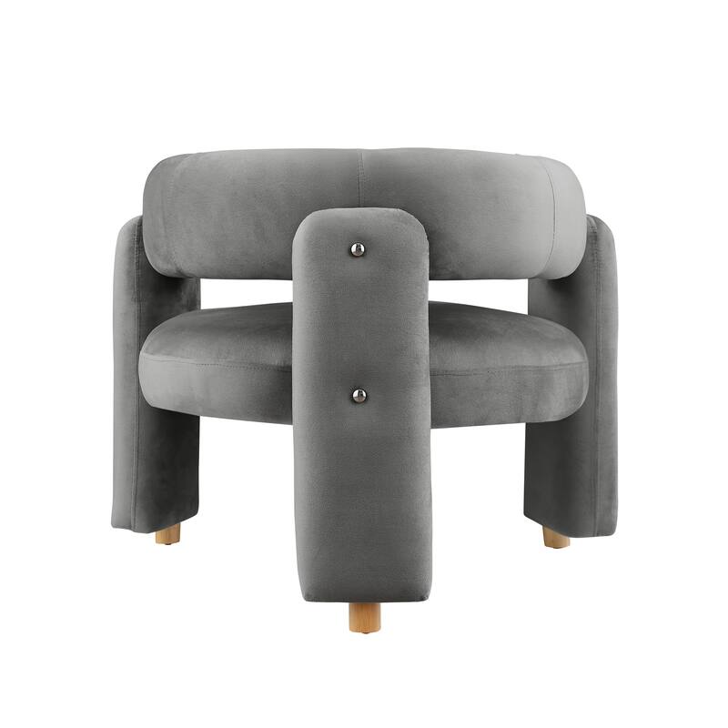35.43" Accent Chair with Solid Wood Frame