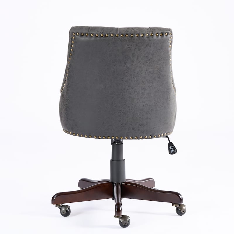 Sheepskin Home Office Chair with Lift, Swivel and Recline Functions