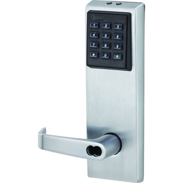 Best Access 9KZ37DV15KPS3 EZ Series Electronic Keyless Entry Door Lever Set with "15" Lever, "KP" Trim, S3 Strike and 2-3/4"