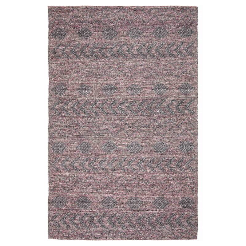 ECARPETGALLERY Braid weave Sienna Grey Wool Rug - 6'0 x 9'4 - Dark Grey - 6'0 x 9'4