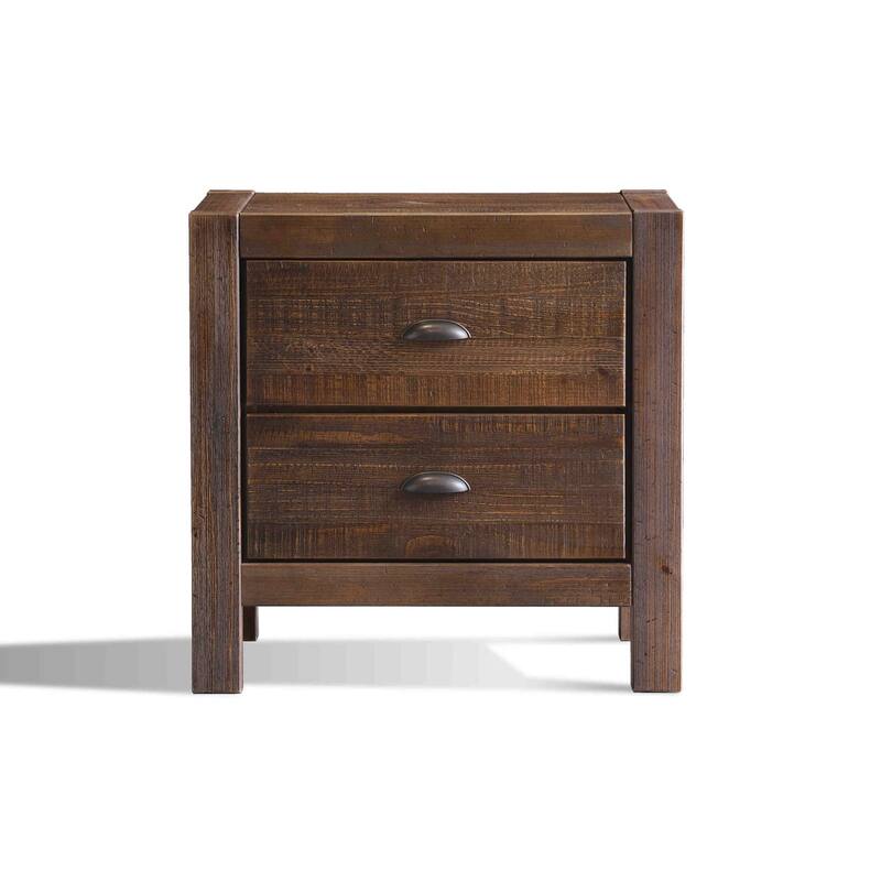 Montauk Solid Wood 2-drawer Nightstand - Rustic Walnut