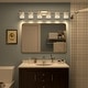 preview thumbnail 4 of 16, Acroma 6-light Modern Statement Crystal Bathroom Vanity Light - 45 inches