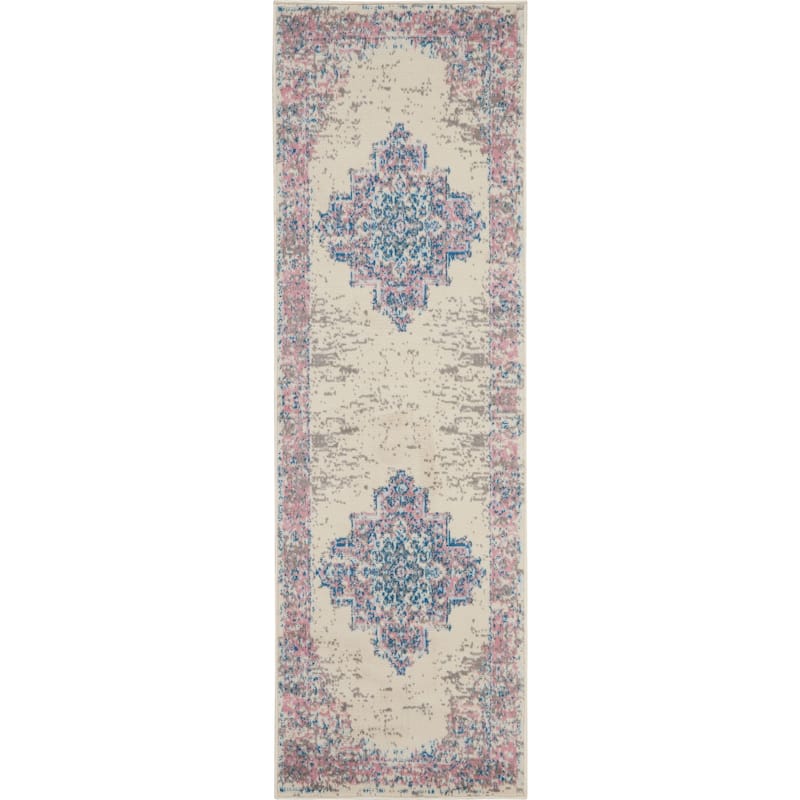 Nourison Grafix Distressed Vintage Medallion Area Rug