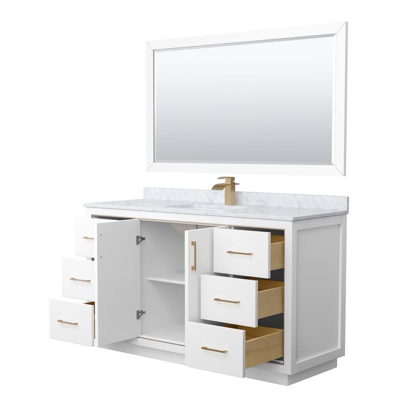 Wyndham Collection WCF1111-60S-NAT-M58 Icon 60" Free Standing Single