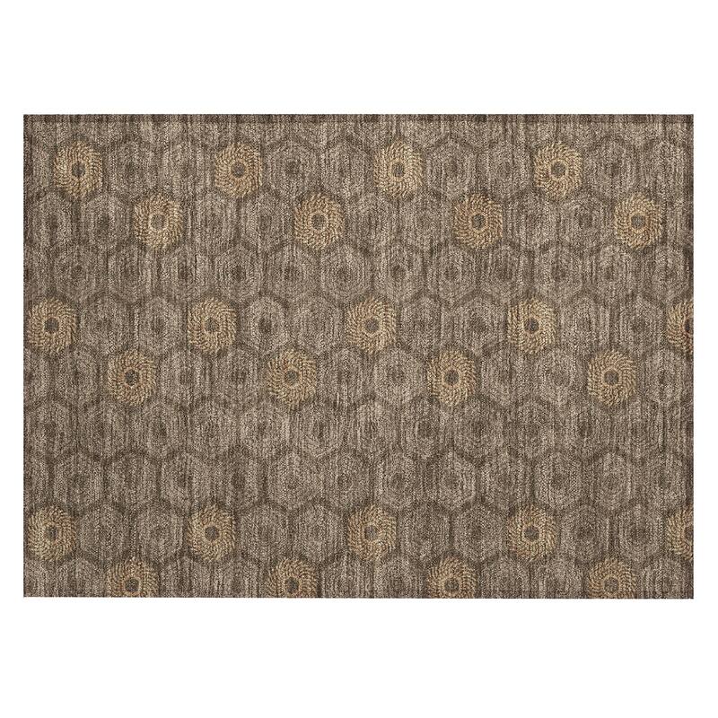 Machine Washable Indoor/ Outdoor Modern Hugoton Chantille Rug