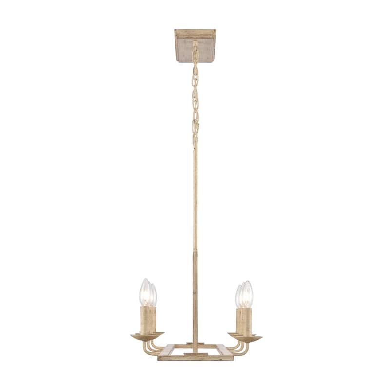 Ellisville 17.25-inch Wide 4-Light Chandelier in Antique Cream