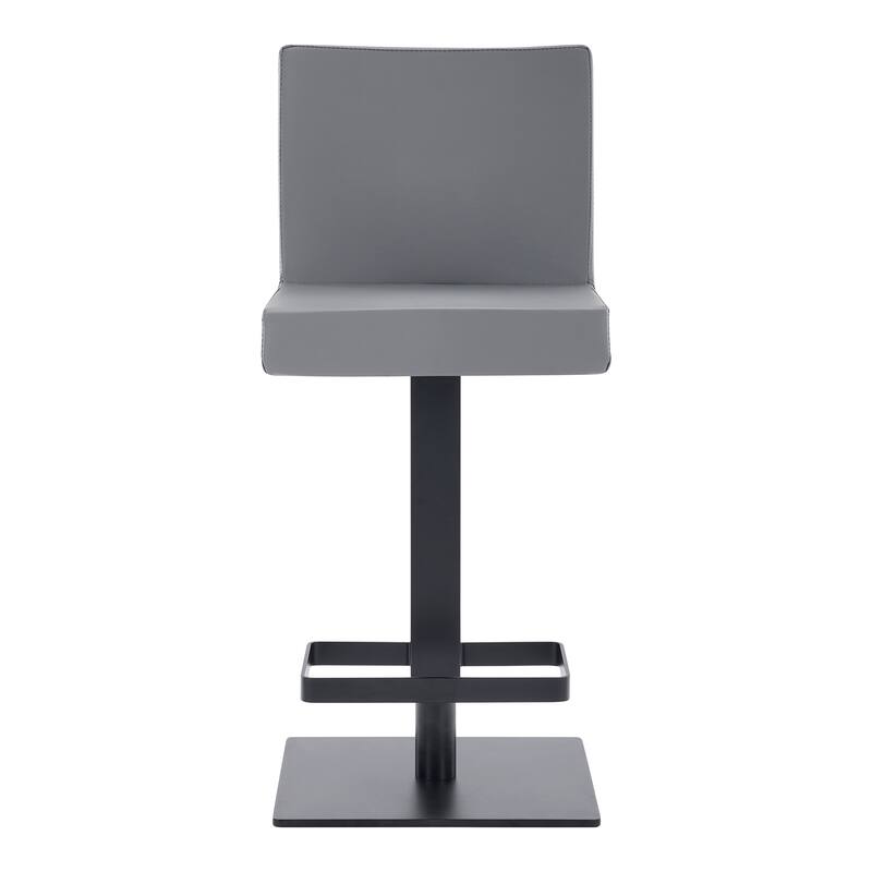 Strick & Bolton Callcott Contemporary Faux Leather and Metal Swivel Bar Stool