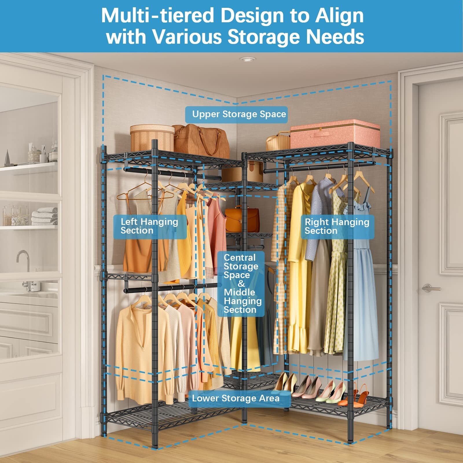 Heavy Duty Clothes Rack L Shape Clothing Rack Wire Garment Heavy Duty Clothes Rack L Shape Clothing Rack Wire Garment