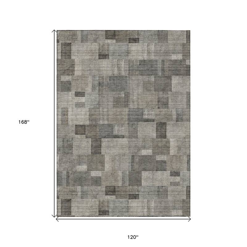 HomeRoots Geometric Transitional Rectangle Outdoor Rug